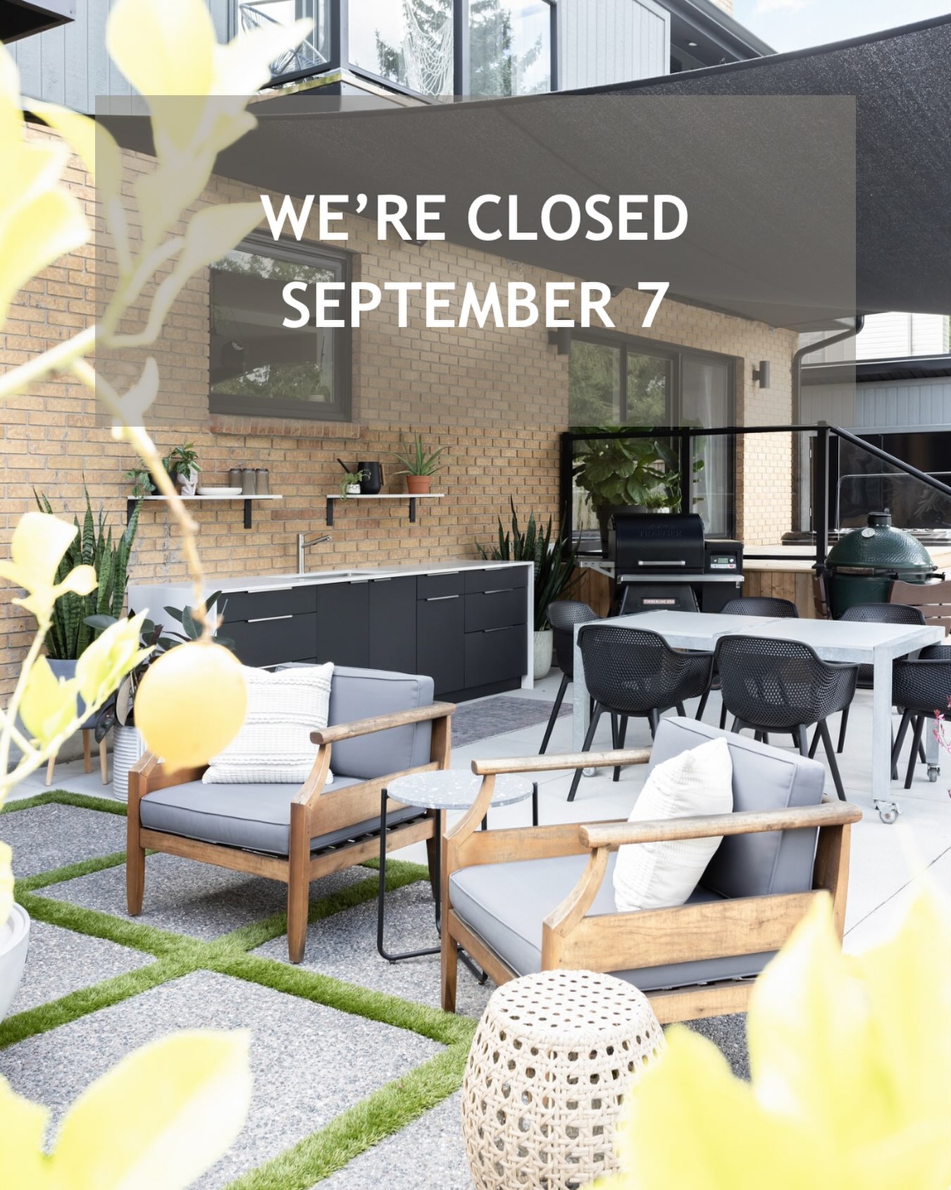 Our team will be off Monday September 7th for a long weekend! We will be open normal hours, 8:00am-4:30pm on Tuesday, September 8th.
It’s a perfect weekend to dream about your outdoor kitchen! Catch us on Tuesday to get the ball rolling.